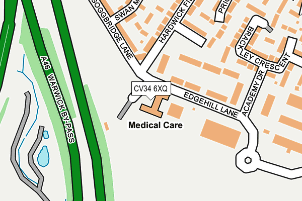 CV34 6XQ map - OS OpenMap – Local (Ordnance Survey) CV34 6XQ map - OS OpenMap – Local (Ordnance Survey)