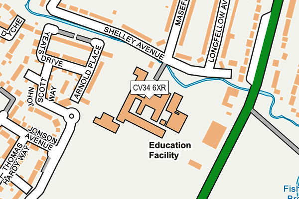CV34 6XR map - OS OpenMap – Local (Ordnance Survey) CV34 6XR map - OS OpenMap – Local (Ordnance Survey)
