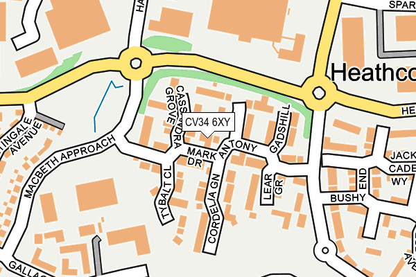CV34 6XY map - OS OpenMap – Local (Ordnance Survey) CV34 6XY map - OS OpenMap – Local (Ordnance Survey)