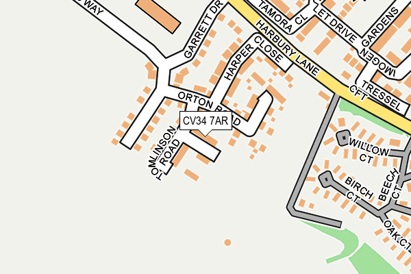CV34 7AR map - OS OpenMap – Local (Ordnance Survey) CV34 7AR map - OS OpenMap – Local (Ordnance Survey)