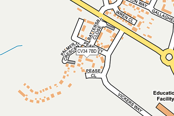 CV34 7BD map - OS OpenMap – Local (Ordnance Survey) CV34 7BD map - OS OpenMap – Local (Ordnance Survey)