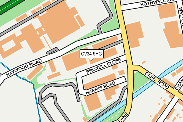 CV34 9HG map - OS OpenMap – Local (Ordnance Survey) CV34 9HG map - OS OpenMap – Local (Ordnance Survey)
