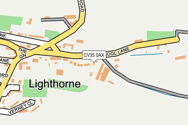 CV35 0AX map - OS OpenMap – Local (Ordnance Survey)