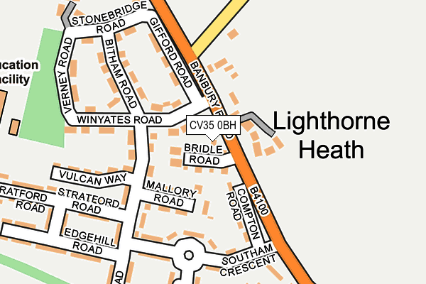 CV35 0BH map - OS OpenMap – Local (Ordnance Survey) CV35 0BH map - OS OpenMap – Local (Ordnance Survey)