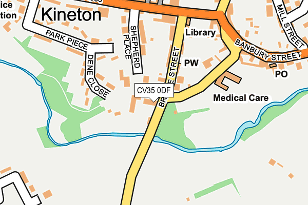 CV35 0DF map - OS OpenMap – Local (Ordnance Survey)