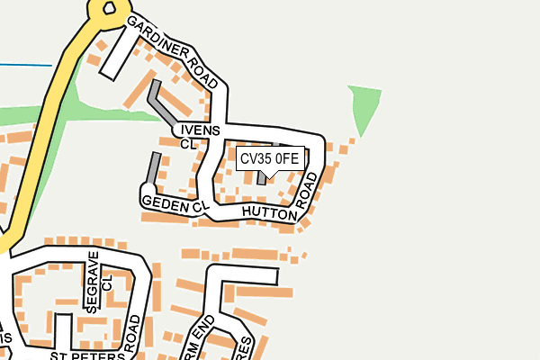 CV35 0FE map - OS OpenMap – Local (Ordnance Survey) CV35 0FE map - OS OpenMap – Local (Ordnance Survey)