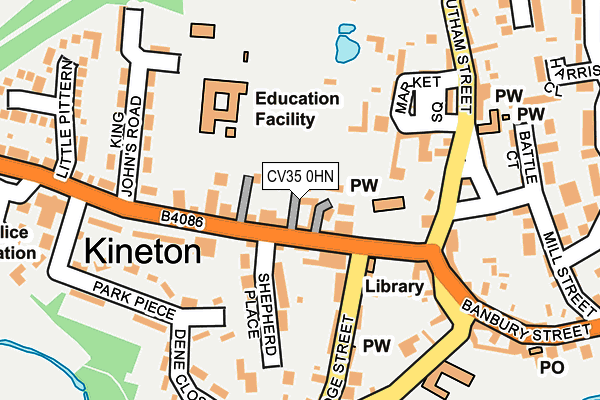 CV35 0HN map - OS OpenMap – Local (Ordnance Survey) CV35 0HN map - OS OpenMap – Local (Ordnance Survey)