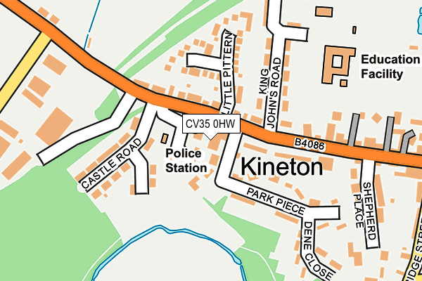 CV35 0HW map - OS OpenMap – Local (Ordnance Survey)
