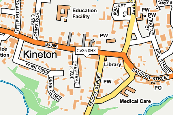 CV35 0HX map - OS OpenMap – Local (Ordnance Survey) CV35 0HX map - OS OpenMap – Local (Ordnance Survey)