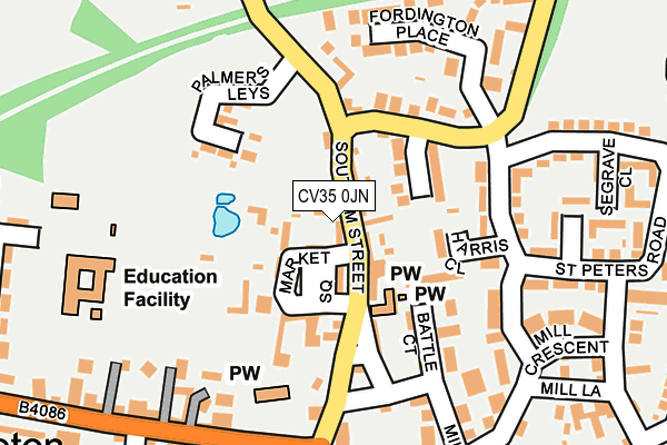CV35 0JN map - OS OpenMap – Local (Ordnance Survey) CV35 0JN map - OS OpenMap – Local (Ordnance Survey)