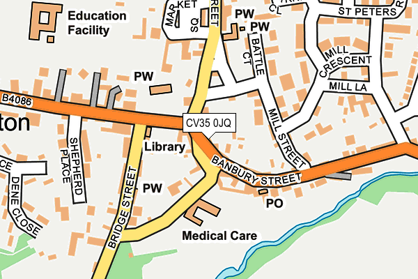 CV35 0JQ map - OS OpenMap – Local (Ordnance Survey)