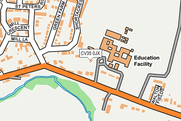 CV35 0JX map - OS OpenMap – Local (Ordnance Survey) CV35 0JX map - OS OpenMap – Local (Ordnance Survey)