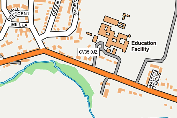 CV35 0JZ map - OS OpenMap – Local (Ordnance Survey)