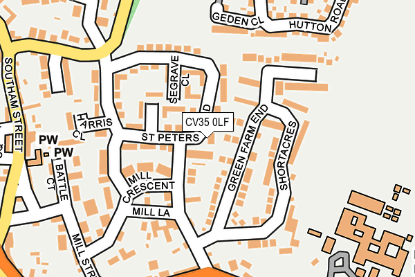 CV35 0LF map - OS OpenMap – Local (Ordnance Survey) CV35 0LF map - OS OpenMap – Local (Ordnance Survey)
