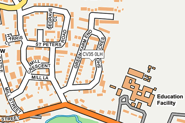 CV35 0LH map - OS OpenMap – Local (Ordnance Survey)