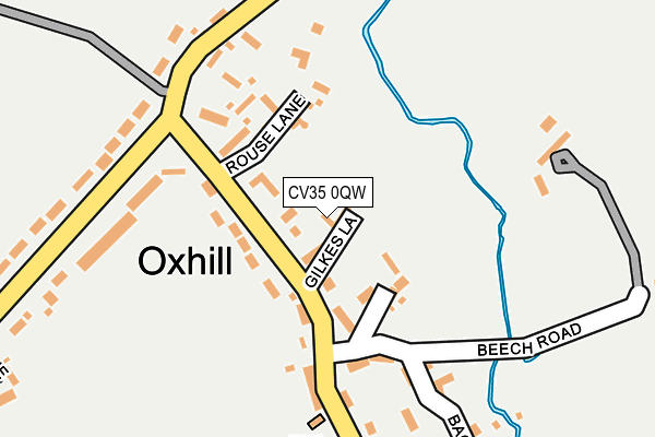 CV35 0QW map - OS OpenMap – Local (Ordnance Survey) CV35 0QW map - OS OpenMap – Local (Ordnance Survey)