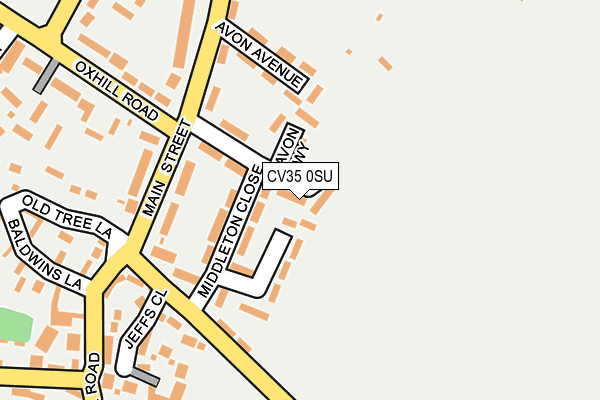 CV35 0SU map - OS OpenMap – Local (Ordnance Survey)