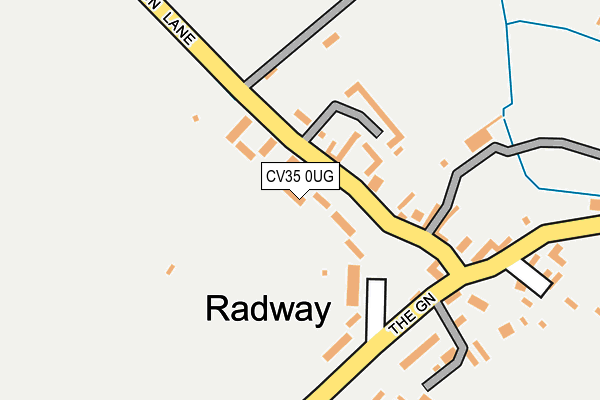 CV35 0UG map - OS OpenMap – Local (Ordnance Survey)