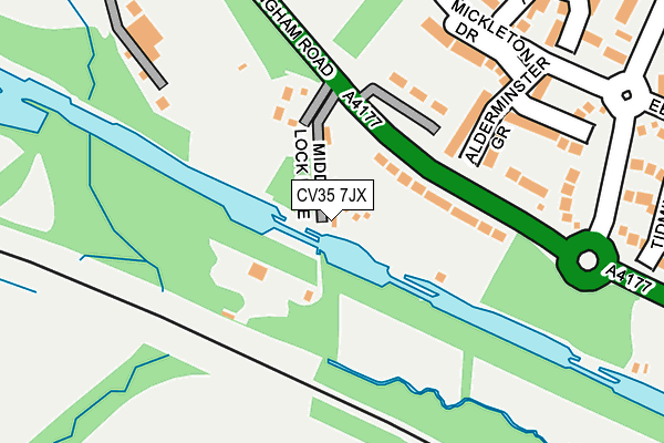 CV35 7JX map - OS OpenMap – Local (Ordnance Survey)