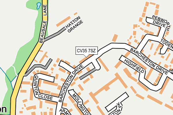 CV35 7SZ map - OS OpenMap – Local (Ordnance Survey) CV35 7SZ map - OS OpenMap – Local (Ordnance Survey)