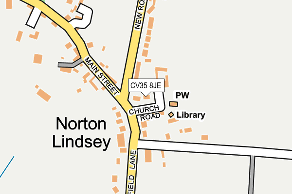 CV35 8JE map - OS OpenMap – Local (Ordnance Survey)