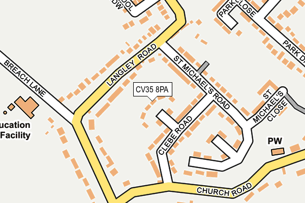 CV35 8PA map - OS OpenMap – Local (Ordnance Survey) CV35 8PA map - OS OpenMap – Local (Ordnance Survey)