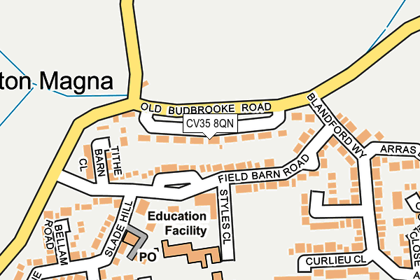 CV35 8QN map - OS OpenMap – Local (Ordnance Survey) CV35 8QN map - OS OpenMap – Local (Ordnance Survey)