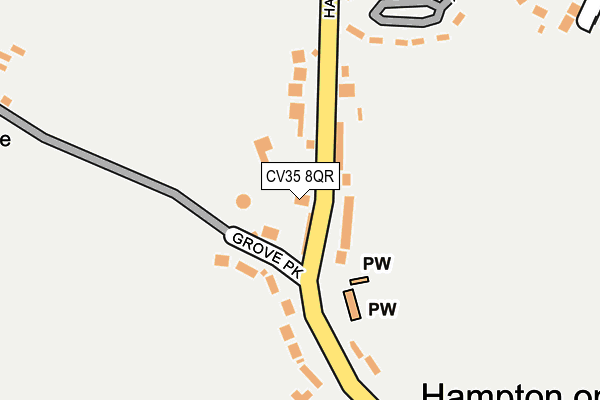 CV35 8QR map - OS OpenMap – Local (Ordnance Survey)