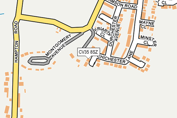 CV35 8SZ map - OS OpenMap – Local (Ordnance Survey) CV35 8SZ map - OS OpenMap – Local (Ordnance Survey)