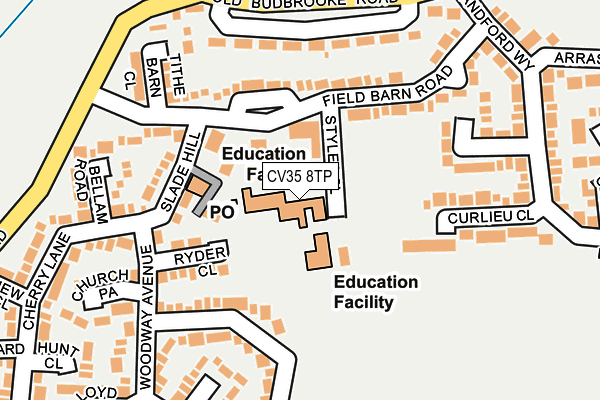 CV35 8TP map - OS OpenMap – Local (Ordnance Survey) CV35 8TP map - OS OpenMap – Local (Ordnance Survey)