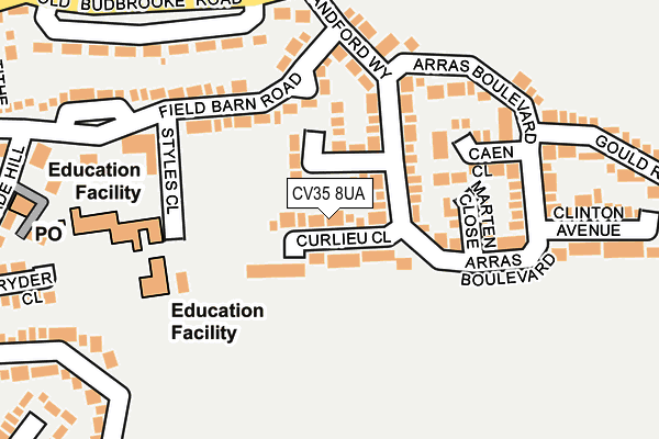 CV35 8UA map - OS OpenMap – Local (Ordnance Survey) CV35 8UA map - OS OpenMap – Local (Ordnance Survey)