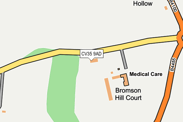 CV35 9AD map - OS OpenMap – Local (Ordnance Survey)