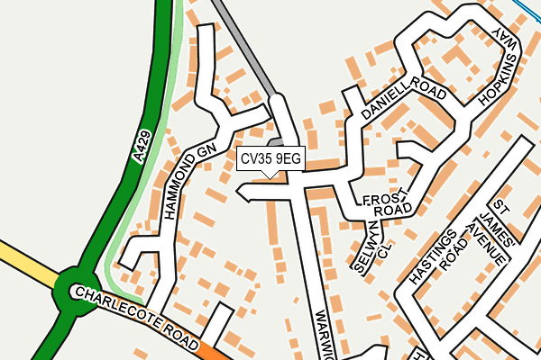 CV35 9EG map - OS OpenMap – Local (Ordnance Survey) CV35 9EG map - OS OpenMap – Local (Ordnance Survey)