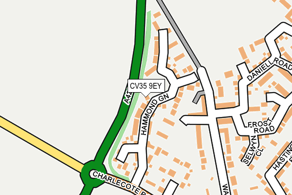 CV35 9EY map - OS OpenMap – Local (Ordnance Survey) CV35 9EY map - OS OpenMap – Local (Ordnance Survey)
