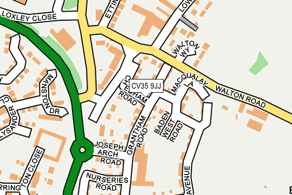 CV35 9JJ map - OS OpenMap – Local (Ordnance Survey)