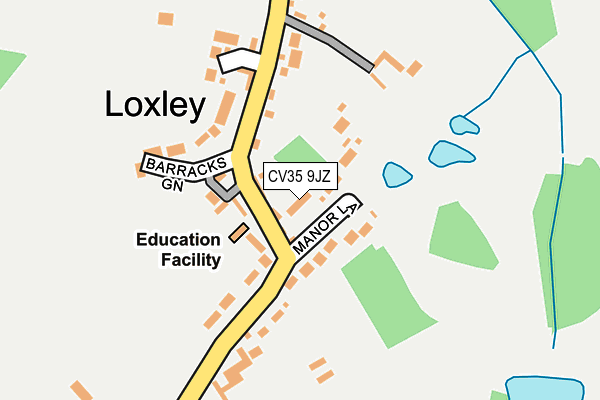 CV35 9JZ map - OS OpenMap – Local (Ordnance Survey)