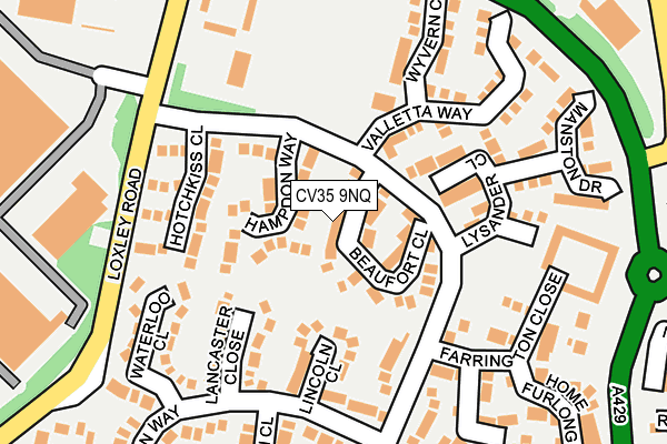 CV35 9NQ map - OS OpenMap – Local (Ordnance Survey) CV35 9NQ map - OS OpenMap – Local (Ordnance Survey)