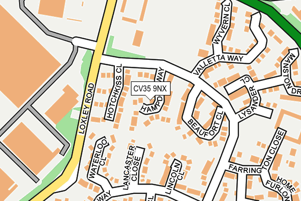 CV35 9NX map - OS OpenMap – Local (Ordnance Survey) CV35 9NX map - OS OpenMap – Local (Ordnance Survey)