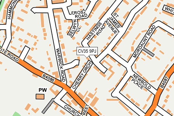 CV35 9PJ map - OS OpenMap – Local (Ordnance Survey) CV35 9PJ map - OS OpenMap – Local (Ordnance Survey)