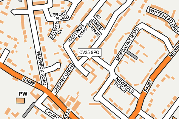 CV35 9PQ map - OS OpenMap – Local (Ordnance Survey) CV35 9PQ map - OS OpenMap – Local (Ordnance Survey)