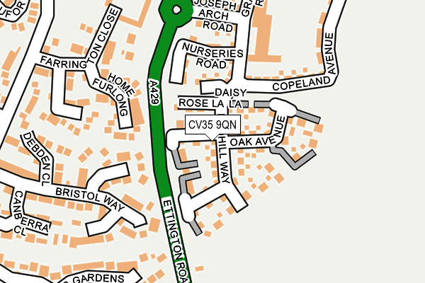 CV35 9QN map - OS OpenMap – Local (Ordnance Survey)