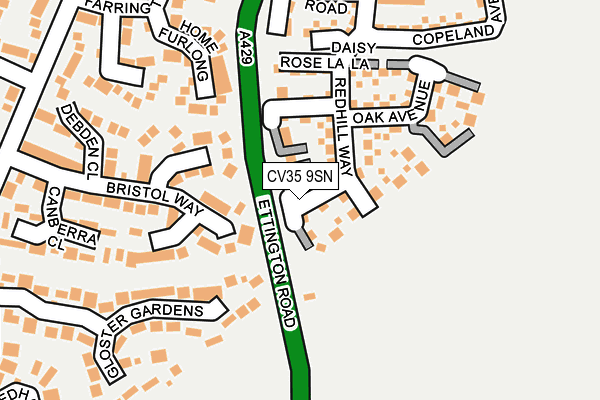 CV35 9SN map - OS OpenMap – Local (Ordnance Survey)