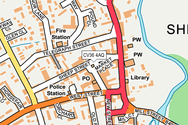 CV36 4AQ map - OS OpenMap – Local (Ordnance Survey) CV36 4AQ map - OS OpenMap – Local (Ordnance Survey)
