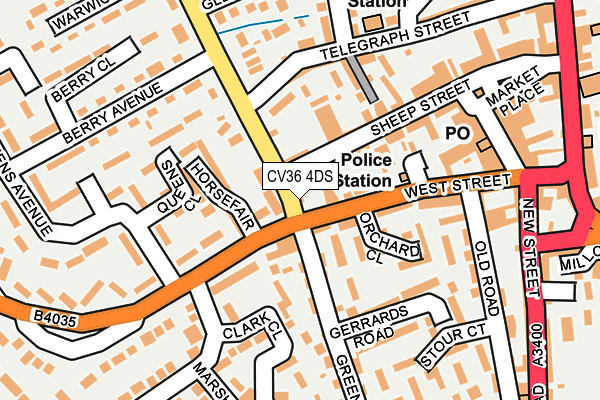 CV36 4DS map - OS OpenMap – Local (Ordnance Survey) CV36 4DS map - OS OpenMap – Local (Ordnance Survey)