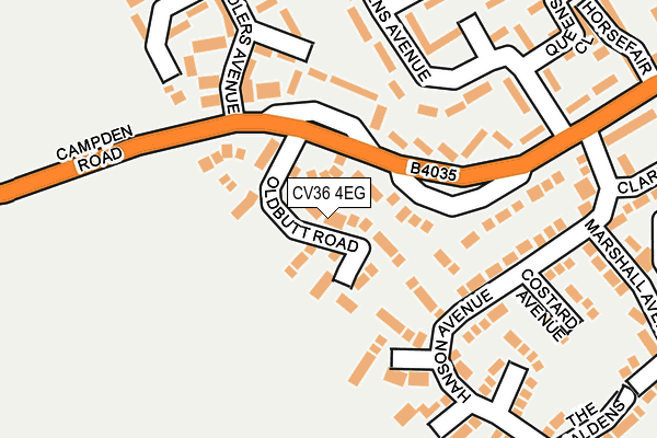 CV36 4EG map - OS OpenMap – Local (Ordnance Survey) CV36 4EG map - OS OpenMap – Local (Ordnance Survey)