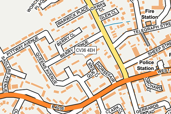 CV36 4EH map - OS OpenMap – Local (Ordnance Survey) CV36 4EH map - OS OpenMap – Local (Ordnance Survey)