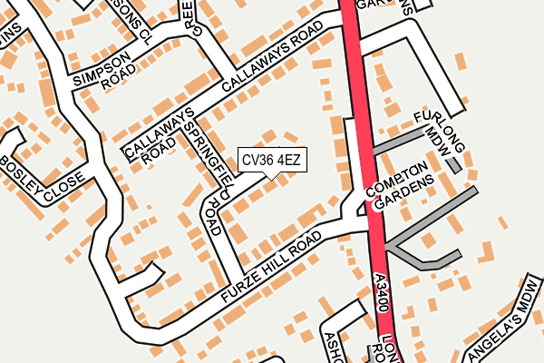 CV36 4EZ map - OS OpenMap – Local (Ordnance Survey) CV36 4EZ map - OS OpenMap – Local (Ordnance Survey)