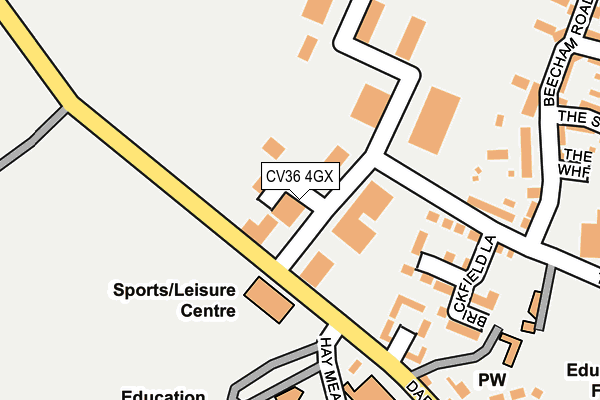CV36 4GX map - OS OpenMap – Local (Ordnance Survey) CV36 4GX map - OS OpenMap – Local (Ordnance Survey)
