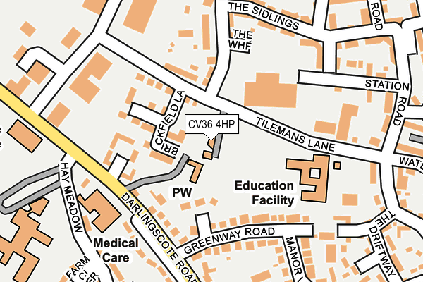 CV36 4HP map - OS OpenMap – Local (Ordnance Survey) CV36 4HP map - OS OpenMap – Local (Ordnance Survey)