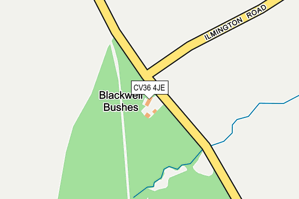 CV36 4JE map - OS OpenMap – Local (Ordnance Survey) CV36 4JE map - OS OpenMap – Local (Ordnance Survey)